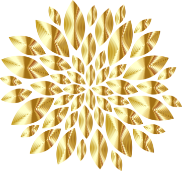 Flower Petal Gold Rose - Clip Art (362x340), Png Download
