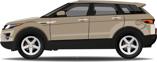 Range Rover Evoque Top View (550x240), Png Download