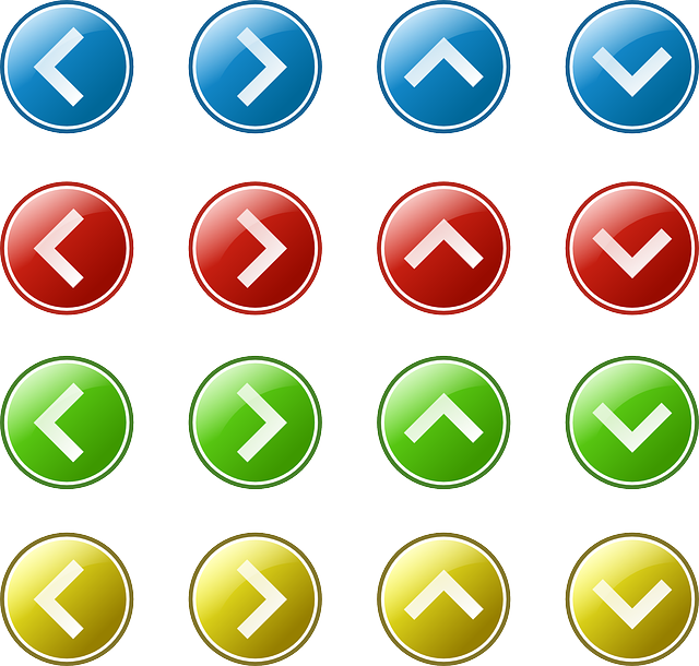 Red, Set, Green, Icon, Left, Right, Blue, Arrow, - Arrow Button (640x610), Png Download