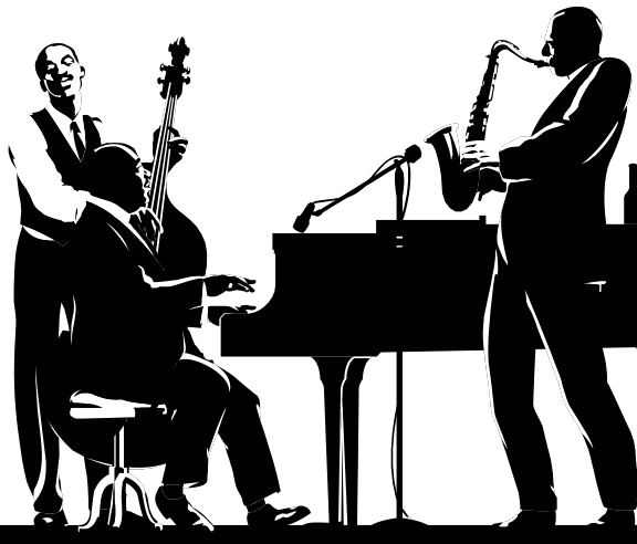 Jazz Musician Png Transparent Image - Jazz Music Png (576x492), Png Download