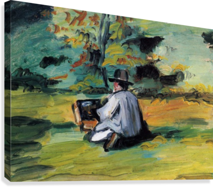 Ein Maler Bei Der Arbeit Canvas Print - Buyenlarge 'painter At Work' By Paul Cezanne Painting (429x378), Png Download