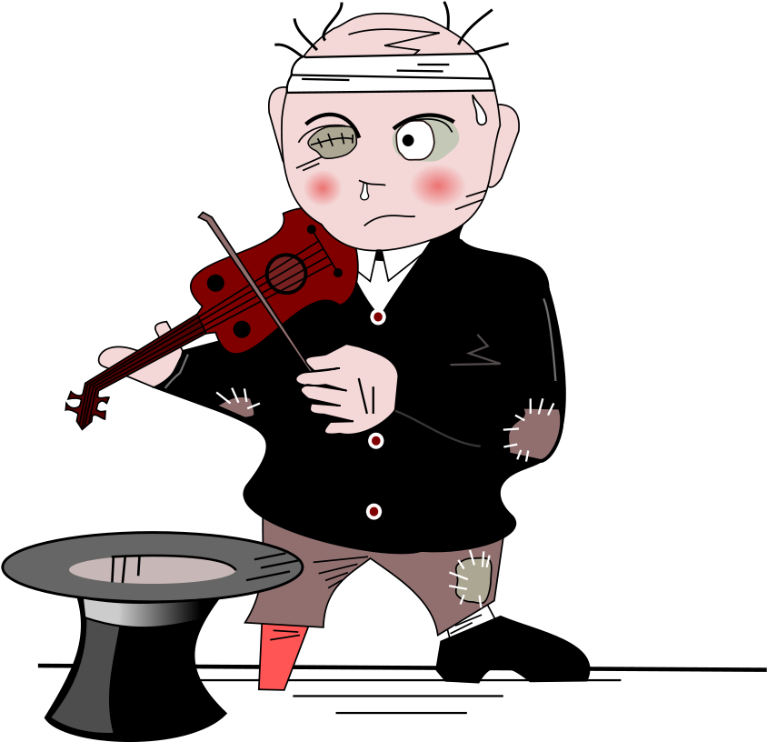 How To Set Use Poor Musician Clipart (866x900), Png Download