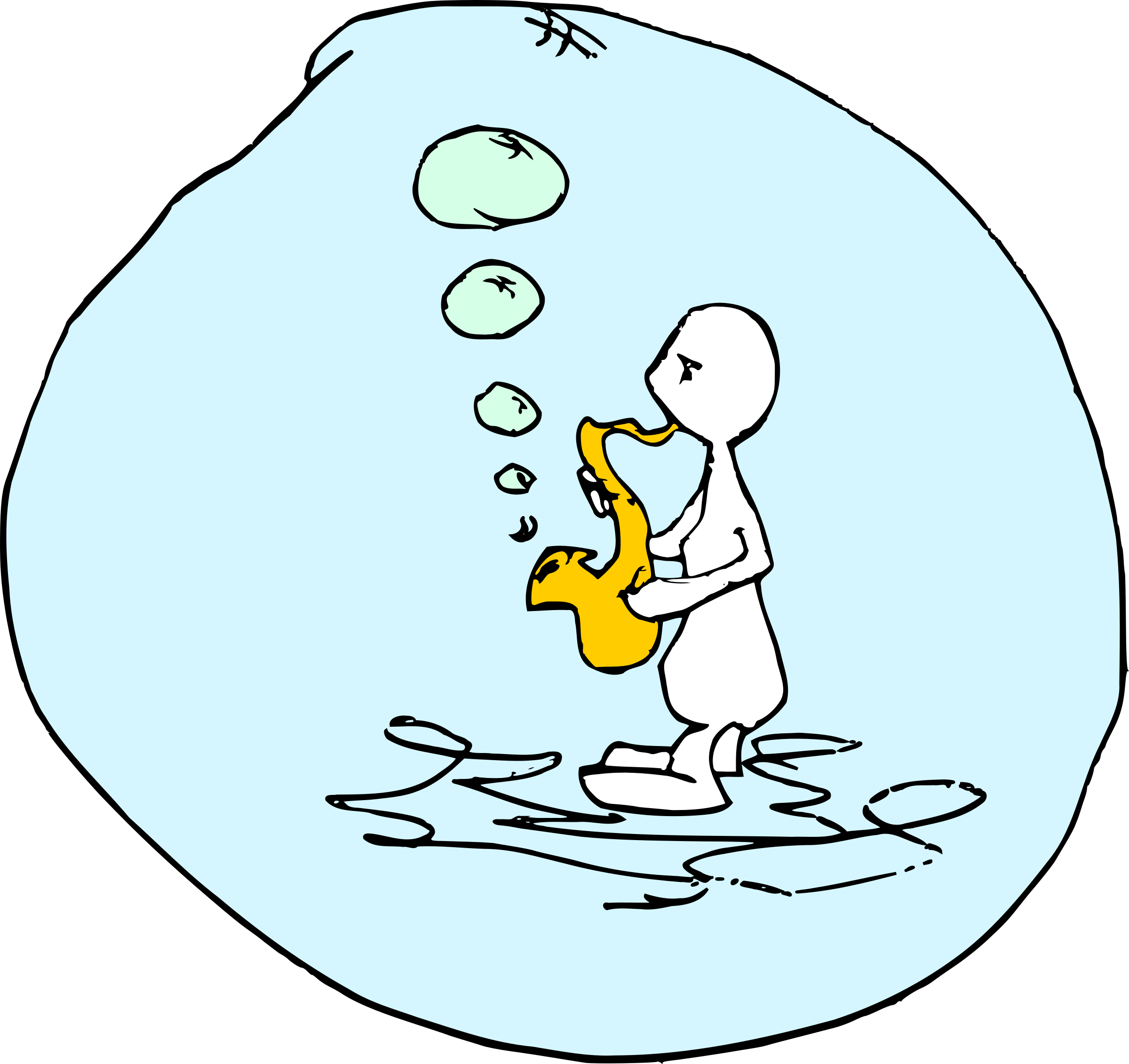 This Free Icons Png Design Of Lonely Musician (2400x2262), Png Download