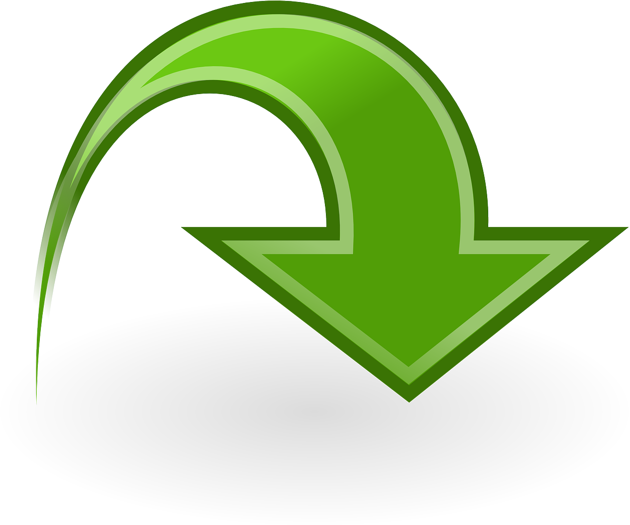 Redo, Arrow, Green, Sign, Symbol, Button, Icon - Jump Arrow (871x720), Png Download