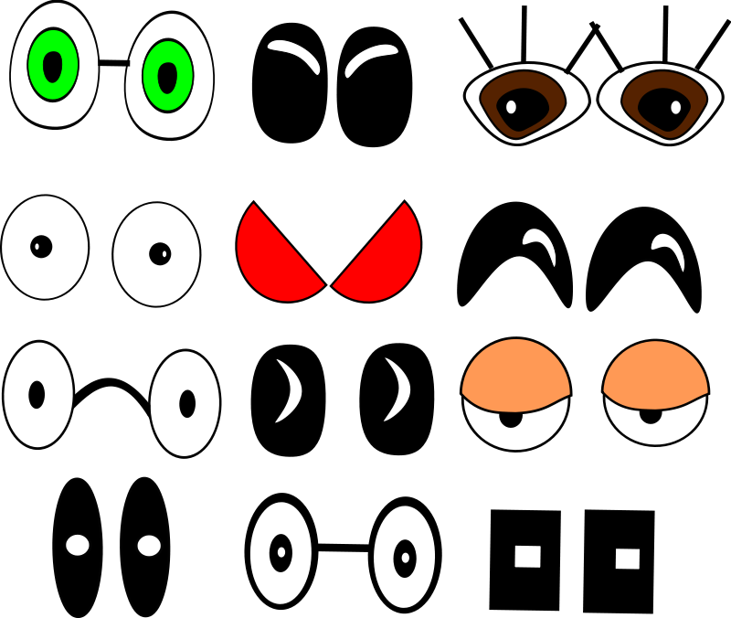 Eyes Clipart - Cartoon (800x676), Png Download