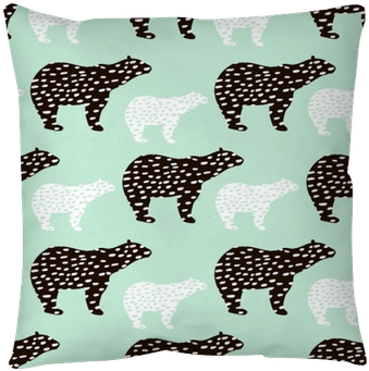 Seamless Pattern With Polar Bear Silhouette - Polar Bear (400x400), Png Download