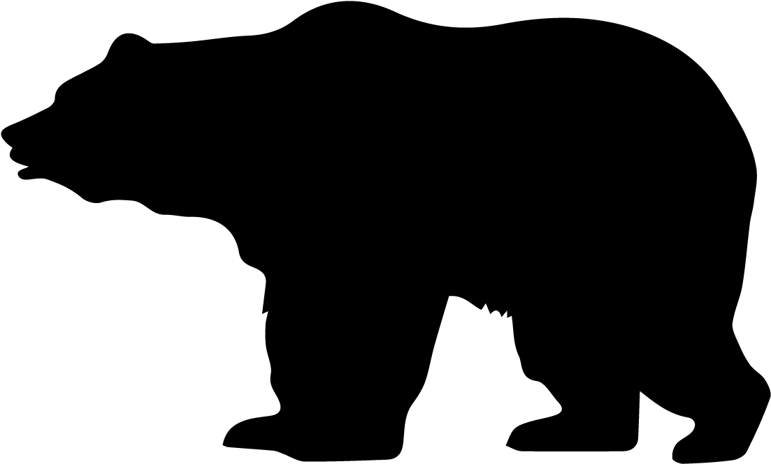 Bear Silhouette (1248x842), Png Download