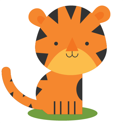 Tiger Svg Scrapbook Cut File Cute Clipart Files For - Tiger Cute Clipart Png (432x432), Png Download