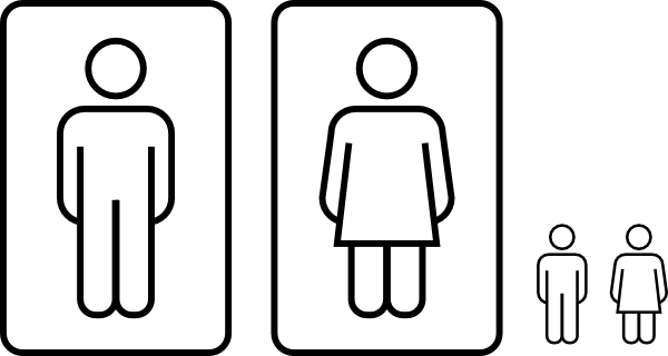 This Free Clipart Png Design Of Bathroom Icons (600x320), Png Download