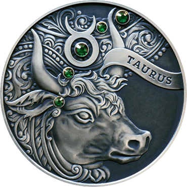 By 2014 20roubles Zodiac Taurus B - Taurus (370x370), Png Download
