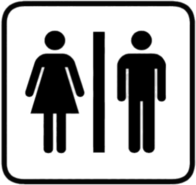 Image Royalty Free Toilet Sign Transparent Png - Man And Woman Vector (400x385), Png Download