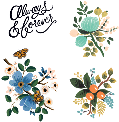 Lovely Set - Tattly Temporary Tattoos Lovely Set (690x690), Png Download