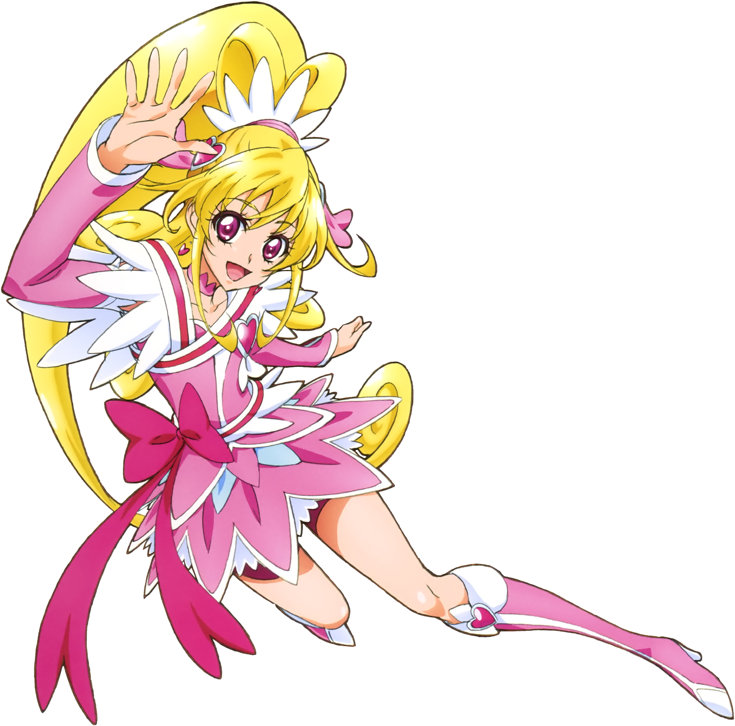 Glitter Heart Pose3 - Go Princess Cure Heart (2510x2474), Png Download