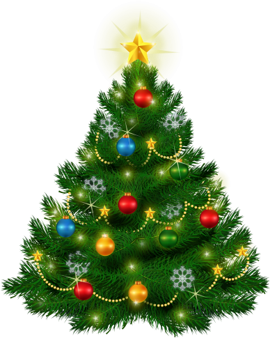 Beautiful Christmas Tree Png Clipart - Christmas Tree Png Free (397x500), Png Download
