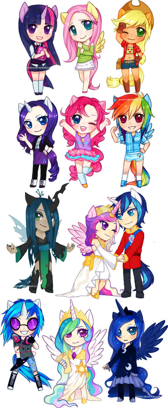 Uploaded - My Little Pony Chibi Drawing (570x1382), Png Download