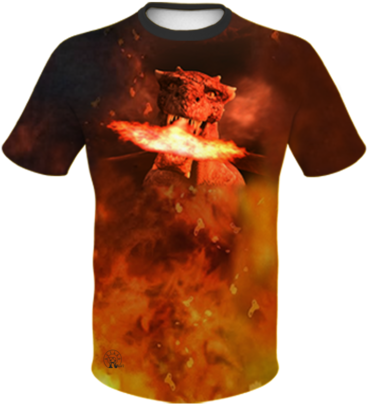 Fire Breath T-shirt - Jacks Outlet Fire-breathing Dragon School Backpack, (480x480), Png Download