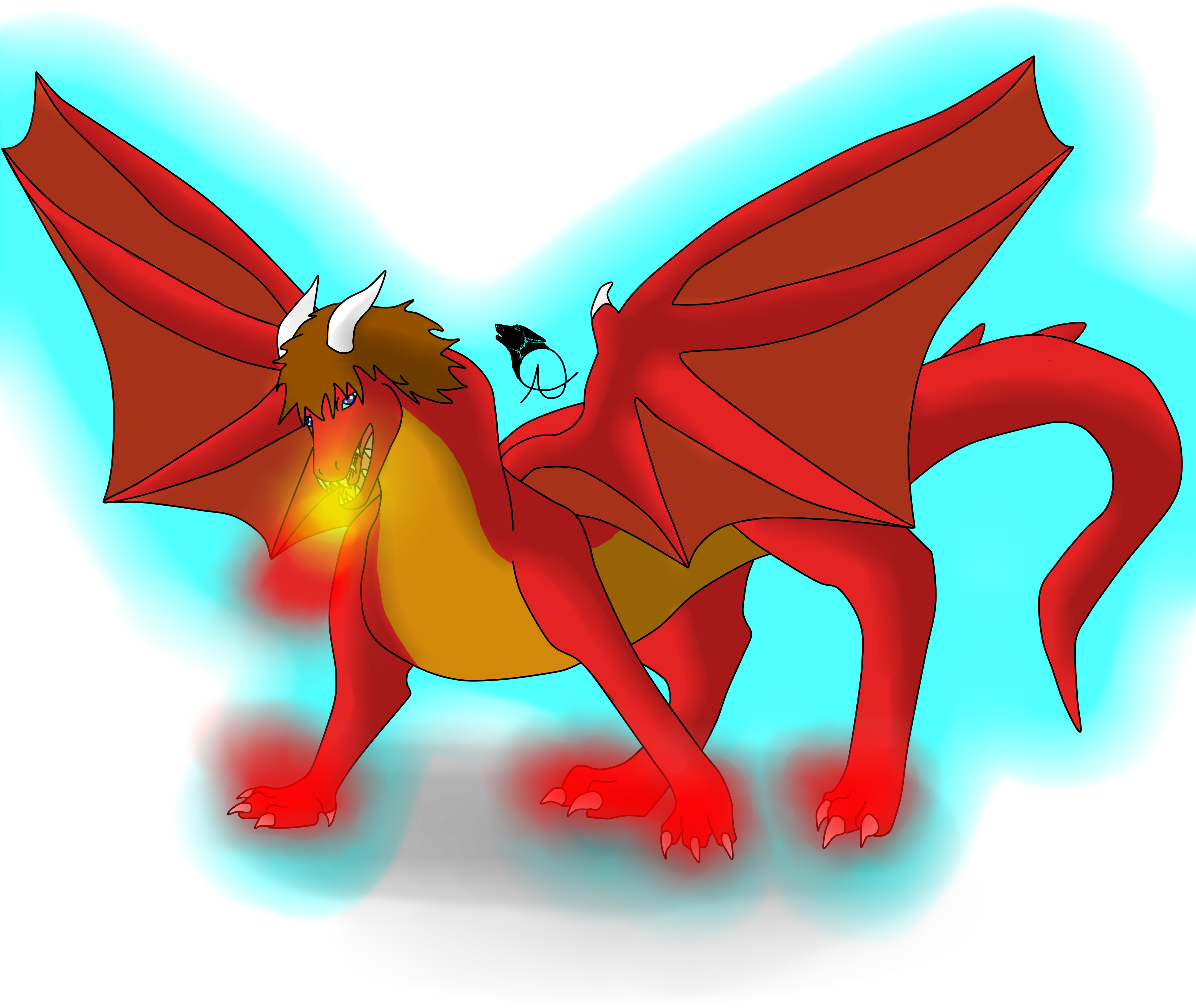Fire Breath - Dragon (4000x4000), Png Download