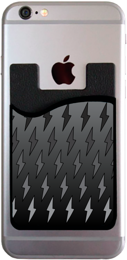 Lightning Bolts Gray Ombre Card Caddy - Credit Card (741x1024), Png Download