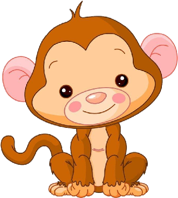 Baby Monkeys Funny Monkey Images - Cute Baby Monkey Clipart (400x400), Png Download