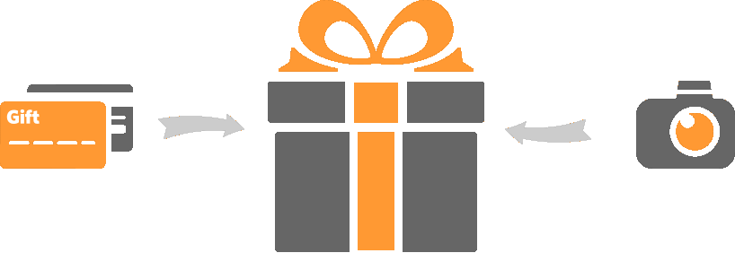 Birthday Collage Icon - Gift Card Icon Png (818x282), Png Download