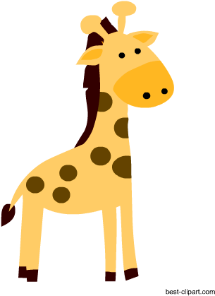 Cute Baby Giraffe Clip Art Image - Infant (450x450), Png Download