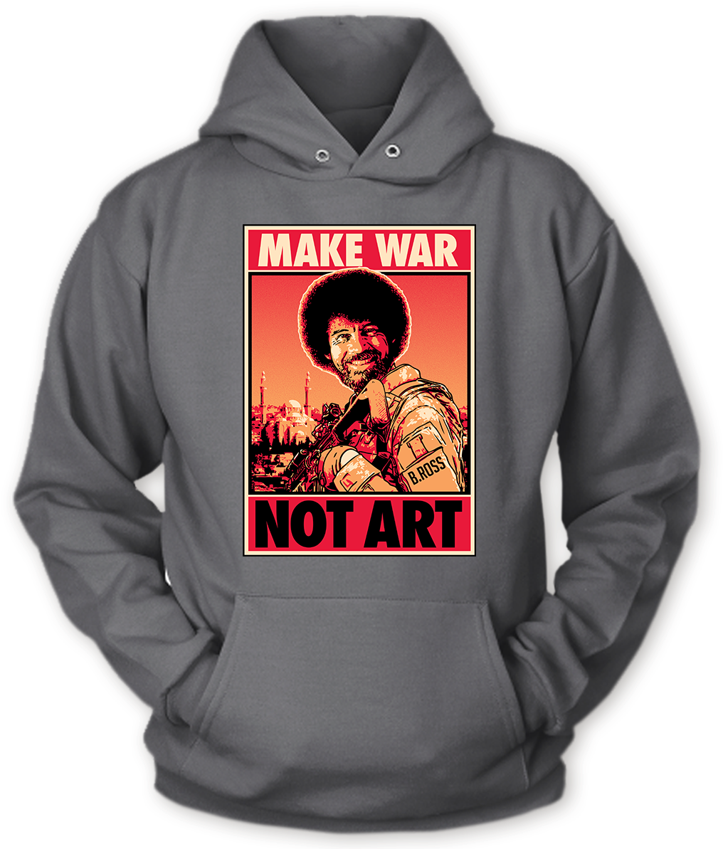 Bob Ross - Want You To Drink It - Unisex Hoodie / Charcoal / Sml (1200x1200), Png Download