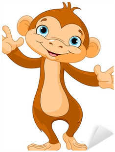 Baby Monkey Cartoon (400x400), Png Download