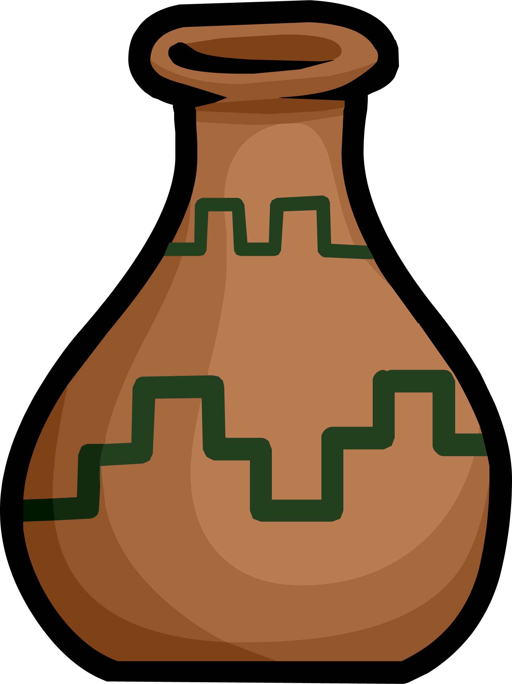 Terracotta Vase - Png - Vase Club Penguin Png (1676x2235), Png Download