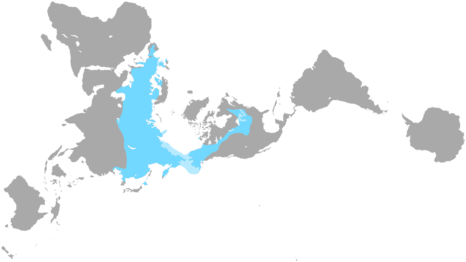 Woolly Mammoth Late Pleistocene Dymaxion Biogeographic - Range Of Columbian Mammoth (480x268), Png Download