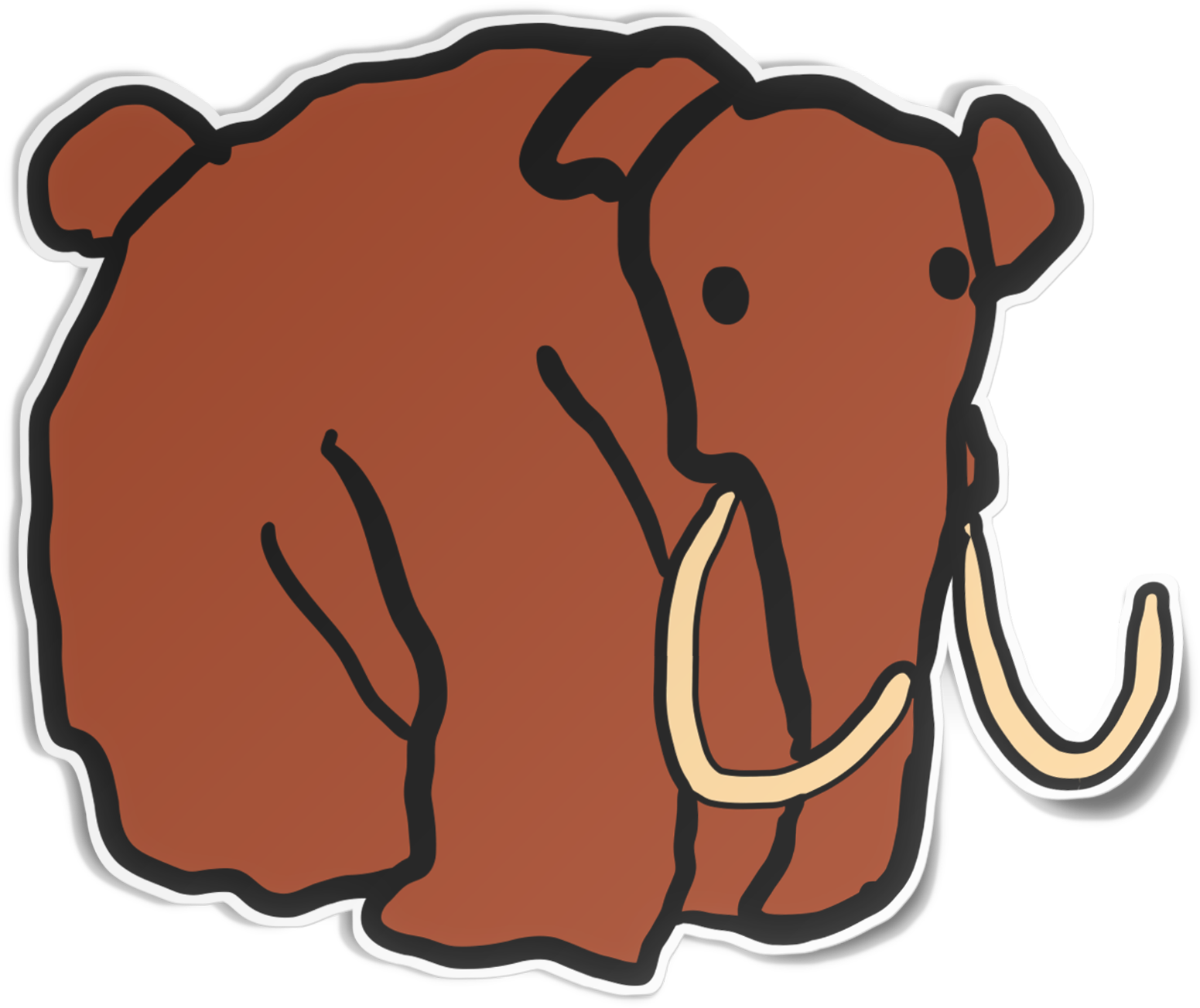 Mammoth Sticker - Parar De Se Preocupar Com Oque Os Outr (1600x1800), Png Download