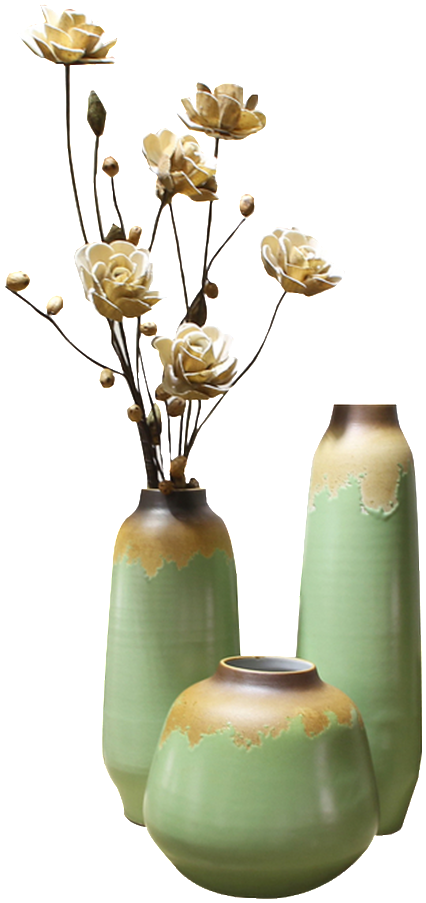Dark Green Ceramic Vase Transparent - Decorative Arts (1024x1024), Png Download
