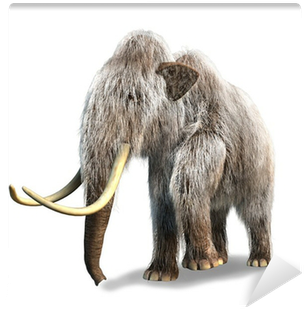 Photorealistic 3 D Rendering Of A Mammoth - Wooly Mammoth White Background (400x400), Png Download
