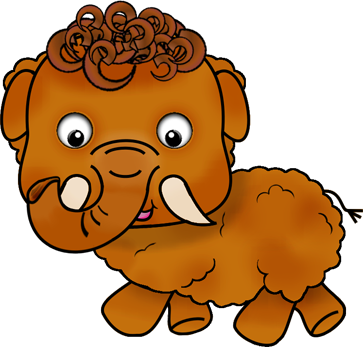 Walking Mammoth (363x347), Png Download