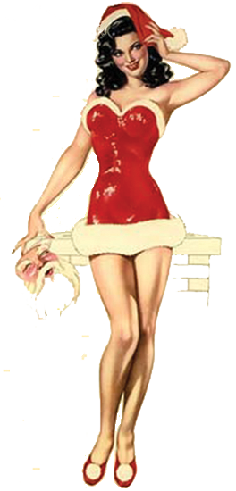 There Is No Good Reason To Dress Up In Cheap Santa - Merry Christmas Pin Up (264x550), Png Download