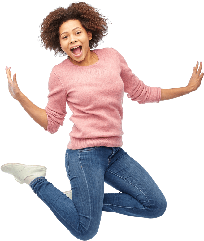 Launching A New Business - Jumping (1035x1035), Png Download