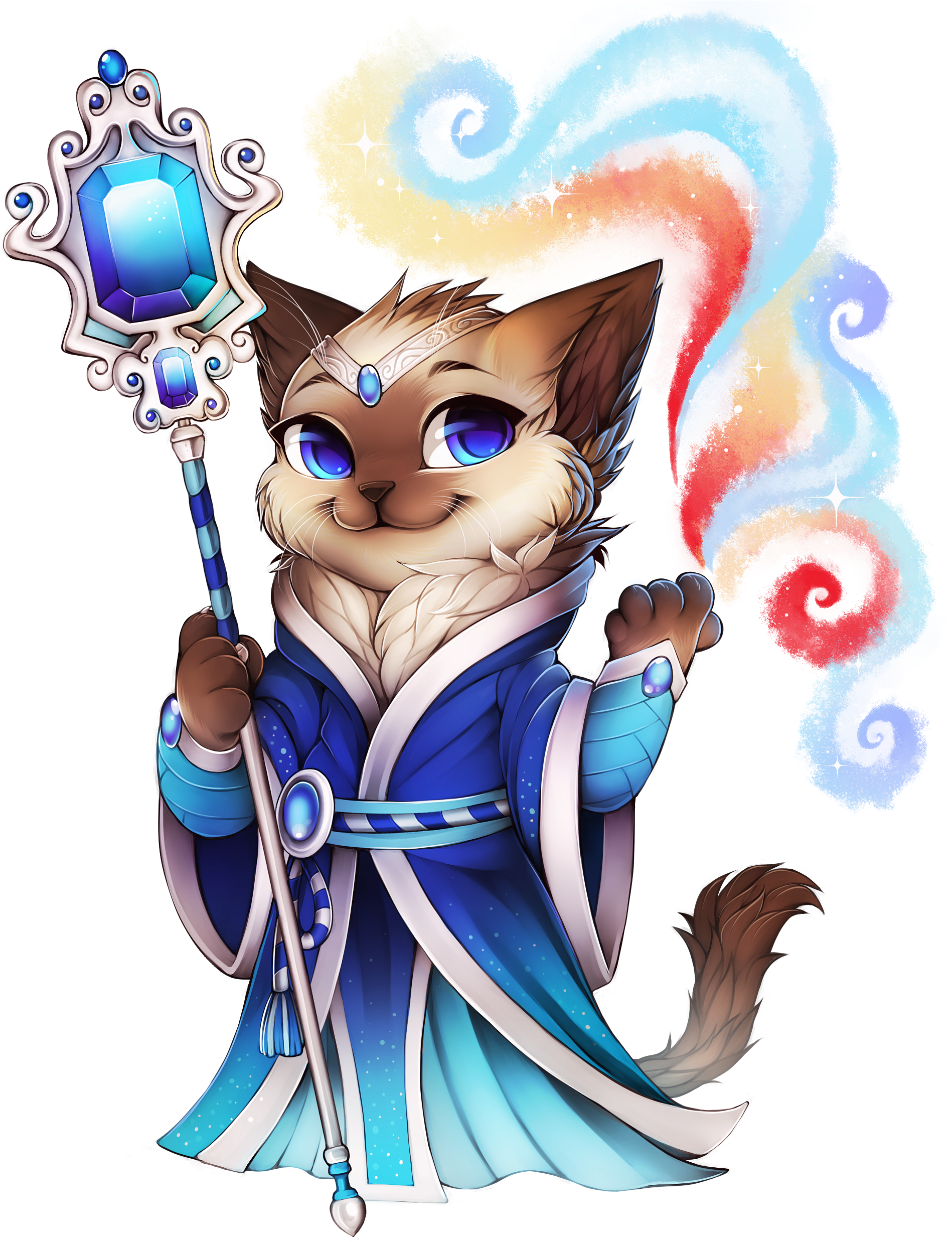 Sorcerer Cat - Furvilla Sorcerer Cat (1908x2481), Png Download