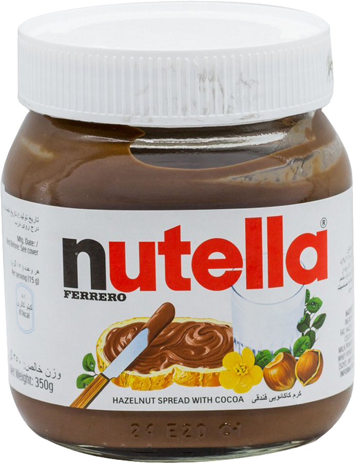 Nutella Spread Hazelnut With Cocoa 350 Gm - Creme De Avelã Nutella 350g (1000x1000), Png Download