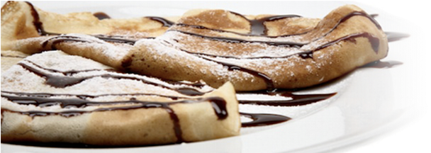 Crepes Nutella Png - Crepes With Nutella Transparent (641x215), Png Download