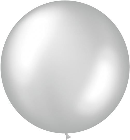Silver Jumbo Foil Balloon - Silver Balloon (511x550), Png Download