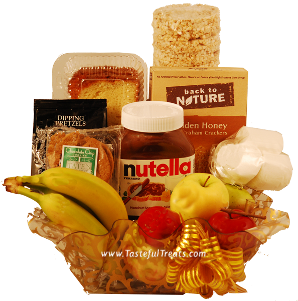 Zoom - Nutella Deluxe Gourmet Gift Basket (594x600), Png Download