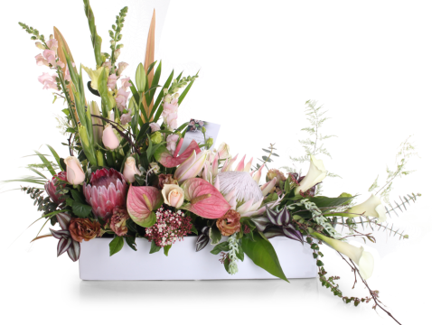 Stunning Ceramic Arrangement - Flowers Arrangement Transparent Png (478x360), Png Download