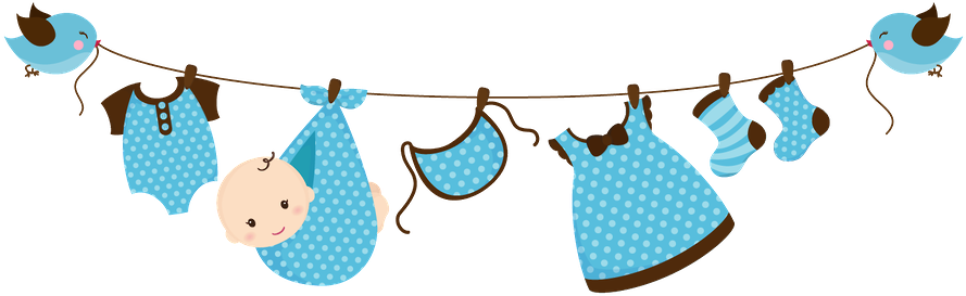 Download Baby Clothes Line Png Jpg Library Download - Clothesline Baby  Shower Clipart PNG Image with No Background 