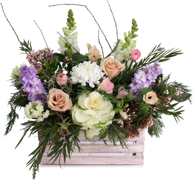 Vintage Pastel Crate - Pink (656x600), Png Download