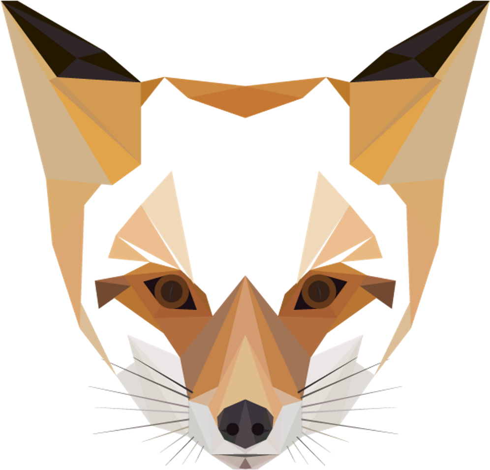 Animal Animals Fox Head Geometric - Design Animals With Geometric Shapes (1024x1024), Png Download