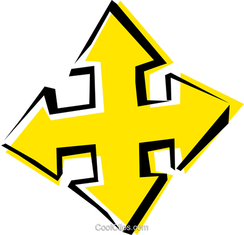 Cool Arrows Royalty Free Vector Clip Art Illustration - Clip Art (480x461), Png Download