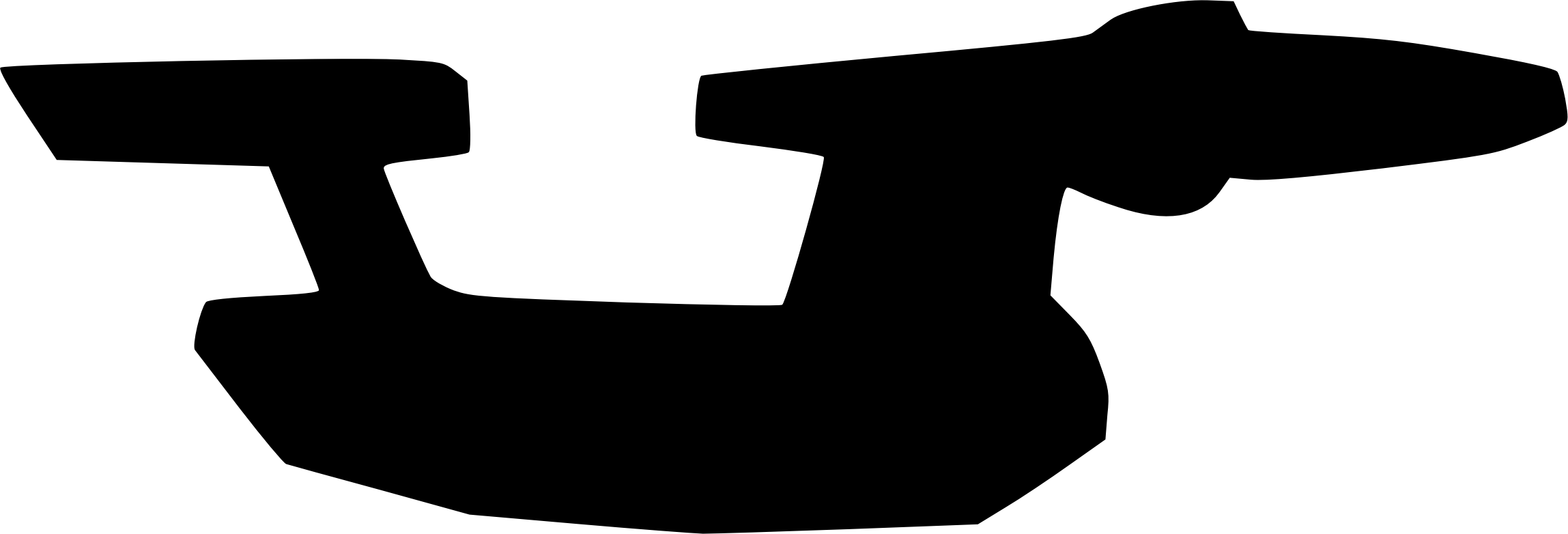 Starship Picture Black And White - Chair (2297x782), Png Download