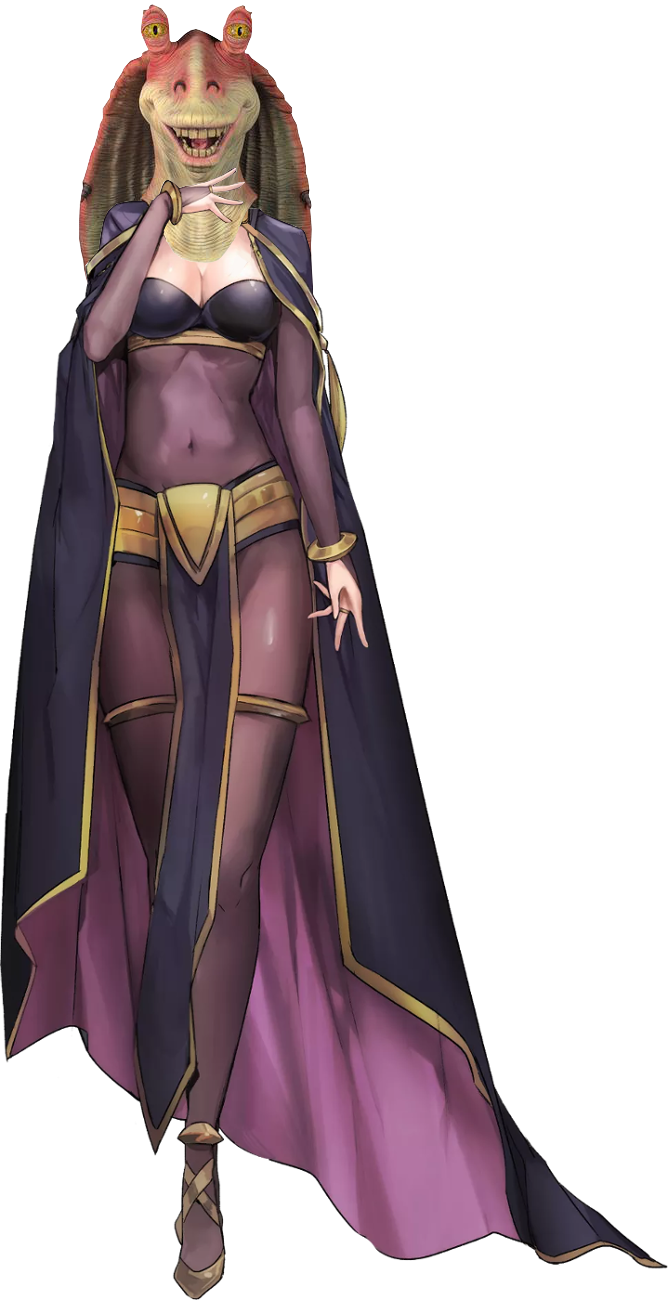 #cal Posts Stuff #fire Emblem Awakening #fire Emblem - Jar Jar Binks Tlj (668x1300), Png Download