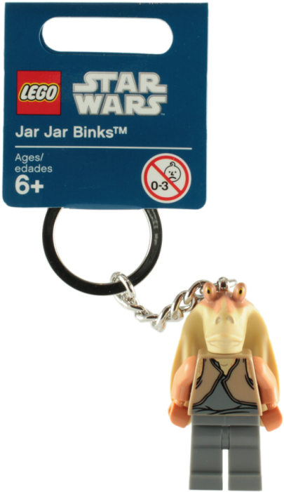 Lego Jar Jar Binks Keychain - Lego Darth Vader Key (700x700), Png Download