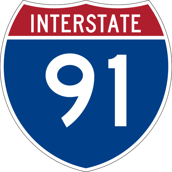 Interstate 91 Sign (600x600), Png Download