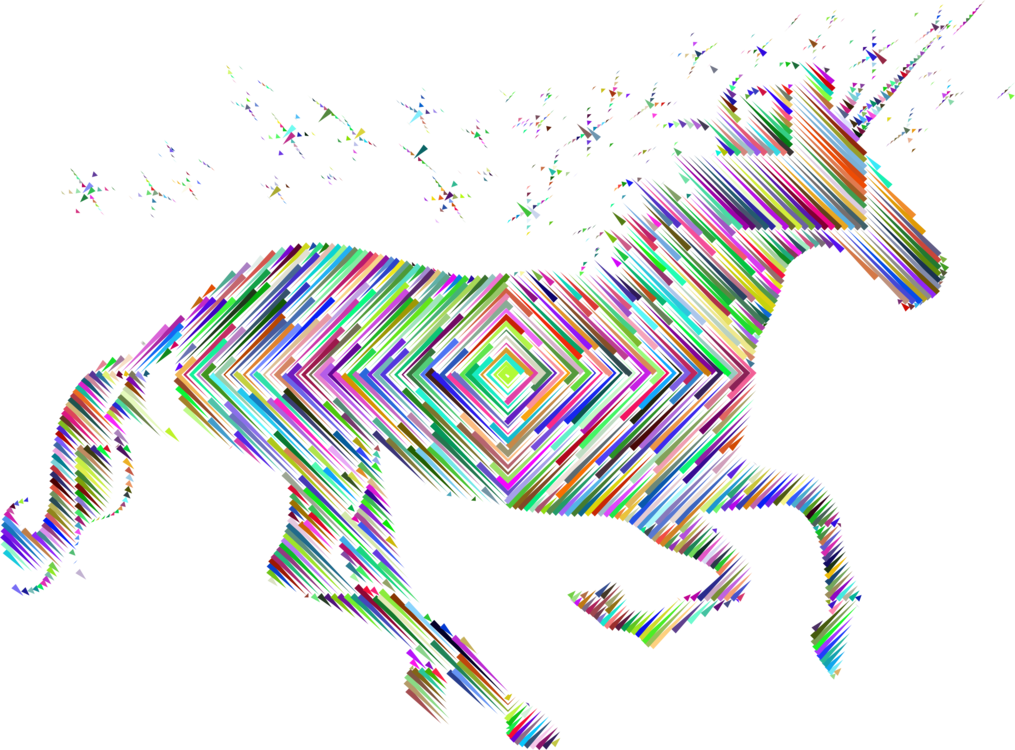 Medium Image - Unicorn Silhouette Line (776x574), Png Download